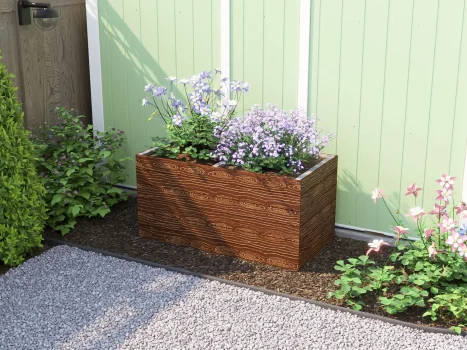 Timber Effect Garden Bed Planter 1200mm x 600mm x 600mm