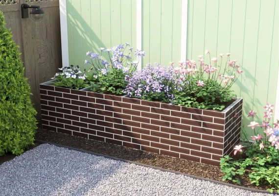 Brick Effect Garden Bed Planter 2400mm x 600mm x 600mm