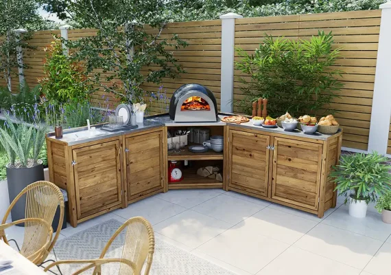 Garden Kitchen with Left Side Sink Unit II