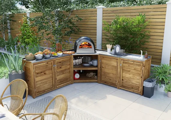 Garden Kitchen with Right Side Sink Unit II