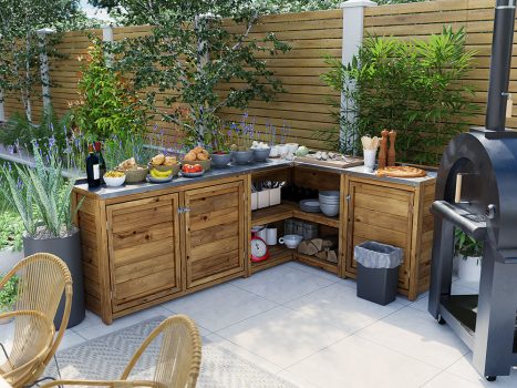 Garden Kitchen Unit L-Configuration