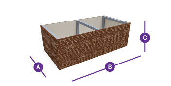 Timber planter 1200 x 600 x 400
