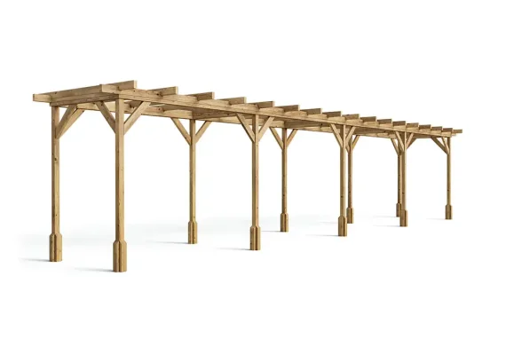 Pressure Treated Utopia Walkway Infinity Wooden Pergola W1.3m x D10m