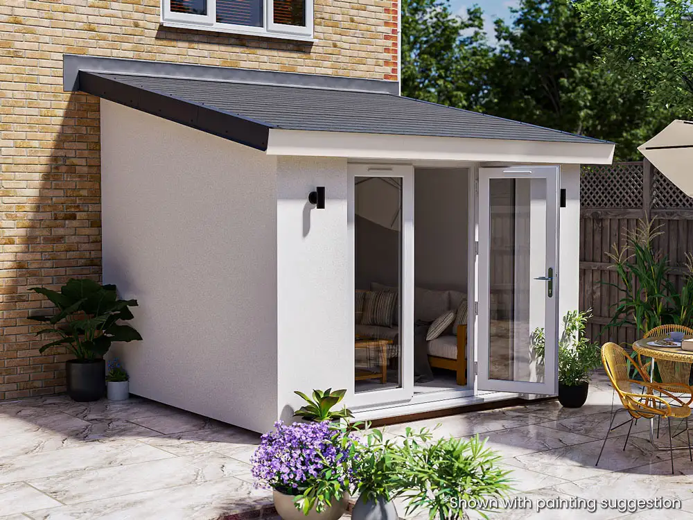 3m x 3m Rendered Addroom Grey uPVC Night