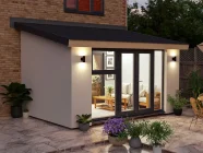 4m x 3m Rendered Addroom Grey uPVC Night