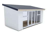 5m x 3m Rendered Addroom White uPVC