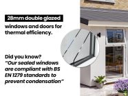 Rendered Addroom Conservatory Alternative 28mm Double Glazing